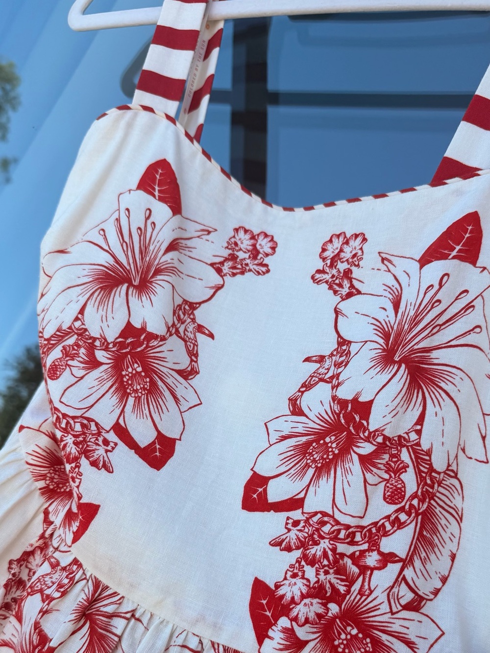 FARM Rio Off-White Floral Chains Maxi Dress Size L NWT - Picture 3 of 10